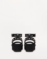 ROCKSTUD FLATFORM SANDAL IN CALFSKIN 45MM - Image 2
